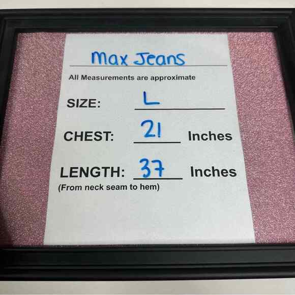 NEW Max Jeans 100% Tencel Snap Button Front Shift Dress Women's Size Large - Picture 9 of 10